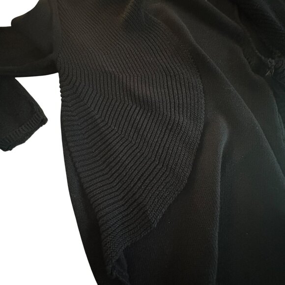 Chico's Black Open Front Cardigan Sweater Women's Cotton/Rayon Blend, Size 0 - Picture 3 of 7